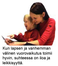 Vanhemman ja lapsen v&auml;linen vuorovaikutus